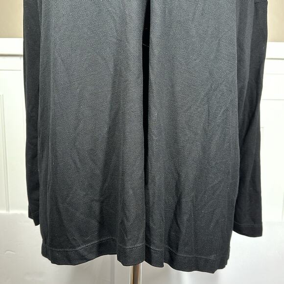 Zara W & B Long Sleeve V-Neck Semi-Sheer Black Delicate Blouse Top Size L - Picture 7 of 14